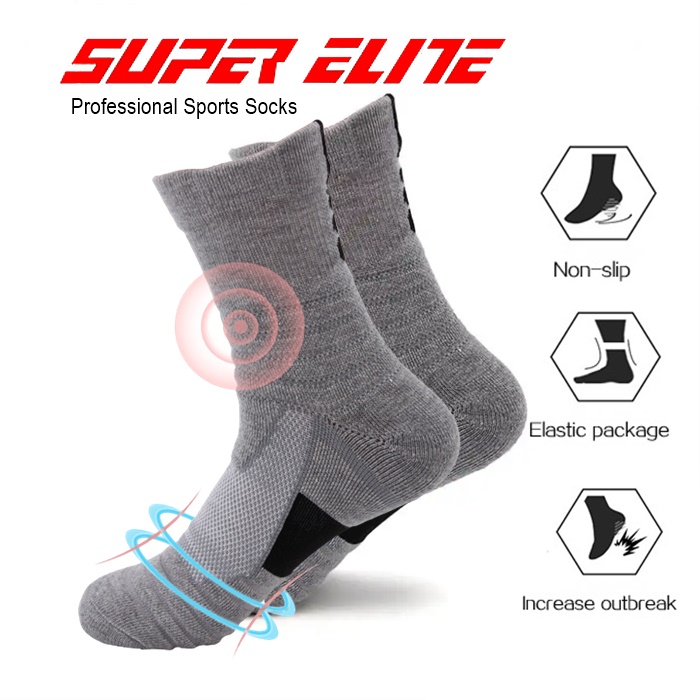 Buy Super Elite Premium Middle Cut Compression Sports Socks Suitable ...